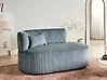 Left-Hand Chaise Longue VANVEY Corduroy Blue