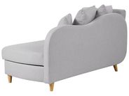 Chaise longue côté gauche en tissu gris APRICA - Maison