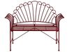 Banc de jardin CAVINIA 125 cm Métal Rouge Bordeaux