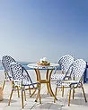 Set of 4 Garden Chairs RIFREDDO PE Rattan Blue