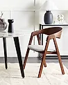 Set of 2 Dining Chairs YUBA Wood Light Grey