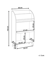 Libreria a 3 ripiani LILOET 102 cm Rosa pastello_950050