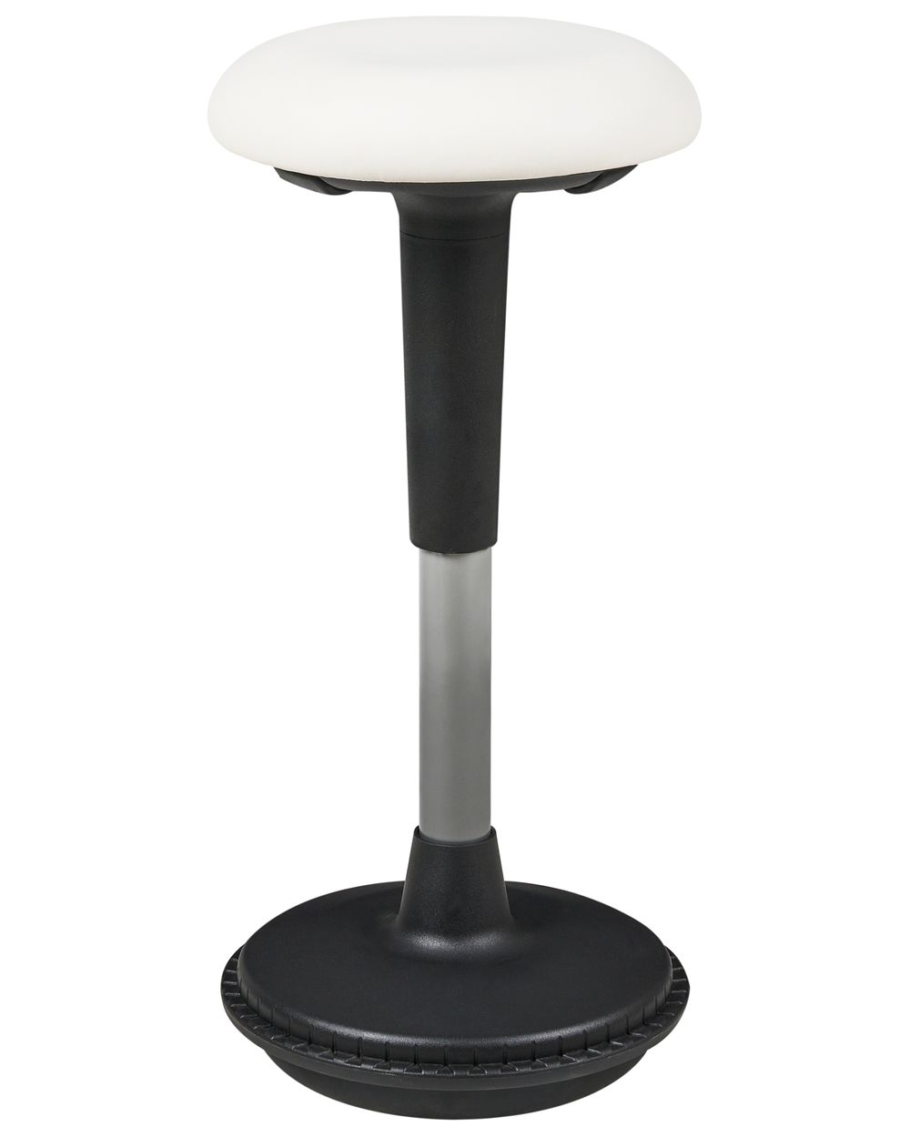 Sgabello ergonomico oscillante ESTELL Pelle sintetica Bianco