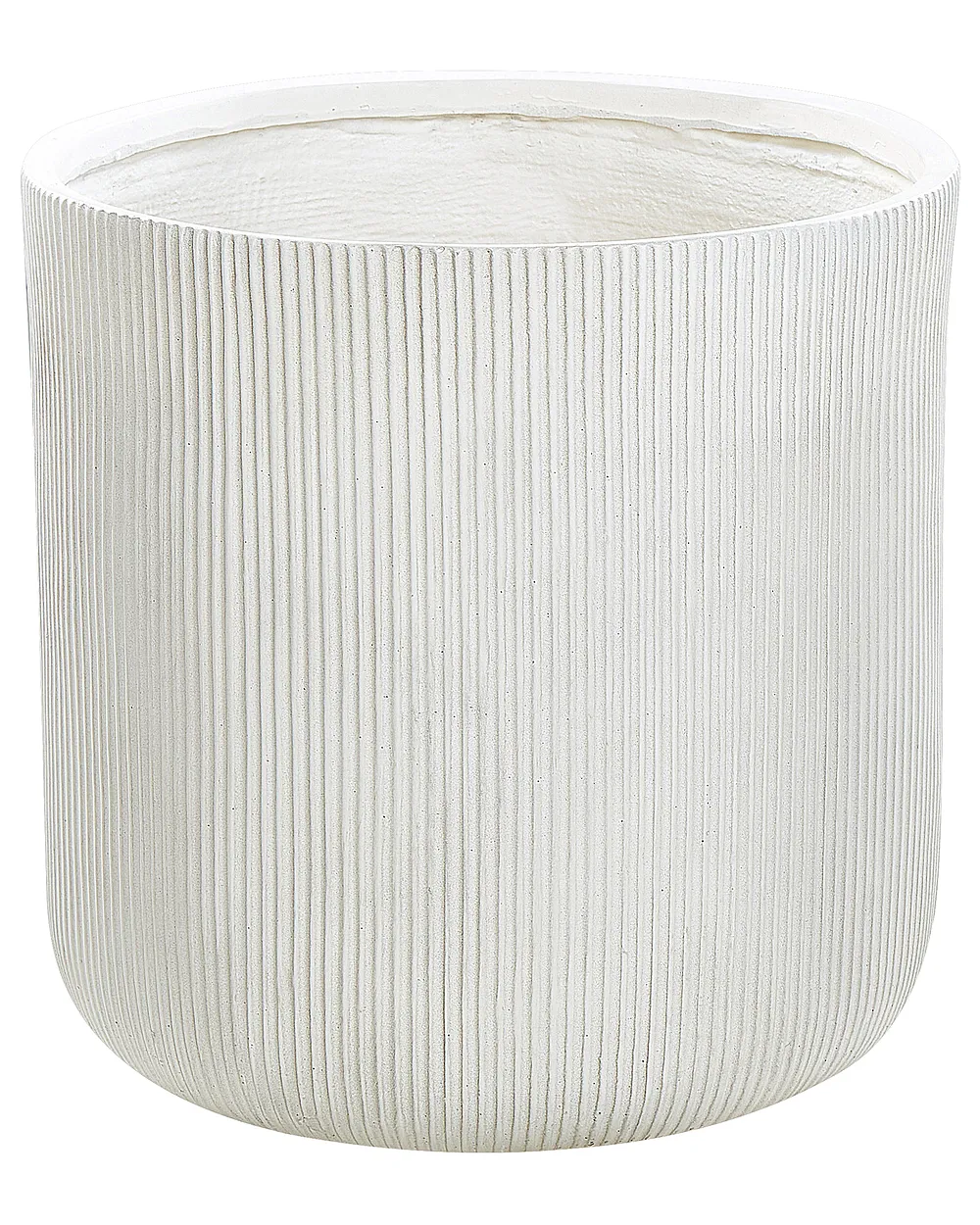 Dish Cache Plant Pot OREOI 55 cm Off-White | Beliani.co.uk