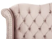 Cama Terciopelo AYETTE 160 x 200 cm Rosa pastel_905320