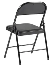 Set of 4 Folding Chairs SHASTA Metal Black_1074361