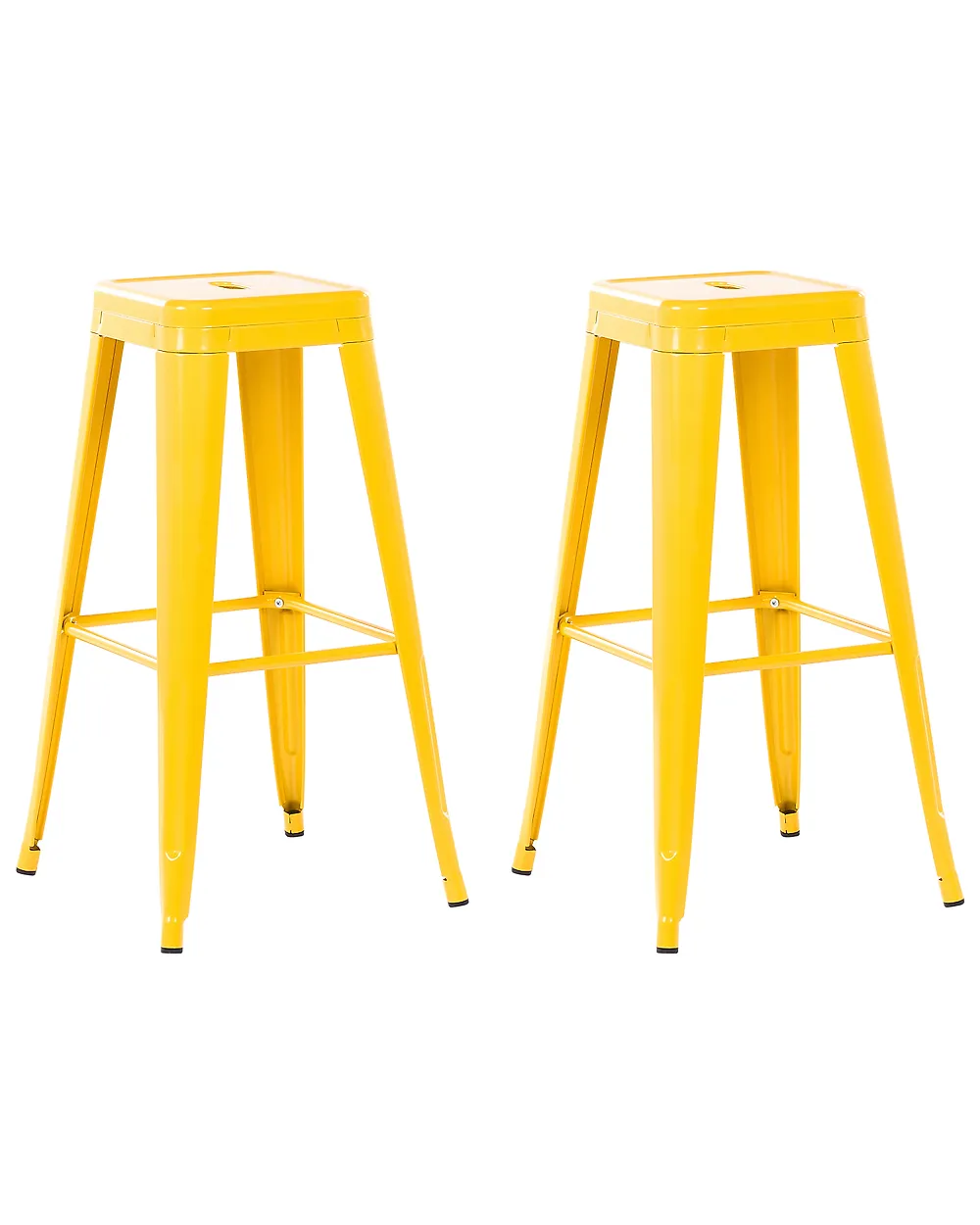 Conjunto de 2 sillas de bar CABRILLO Metal Amarillo