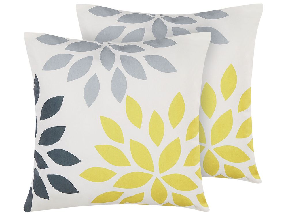Set of 2 Outdoor Cushions 45 x 45 cm Multicolour RIALE Beliani.at