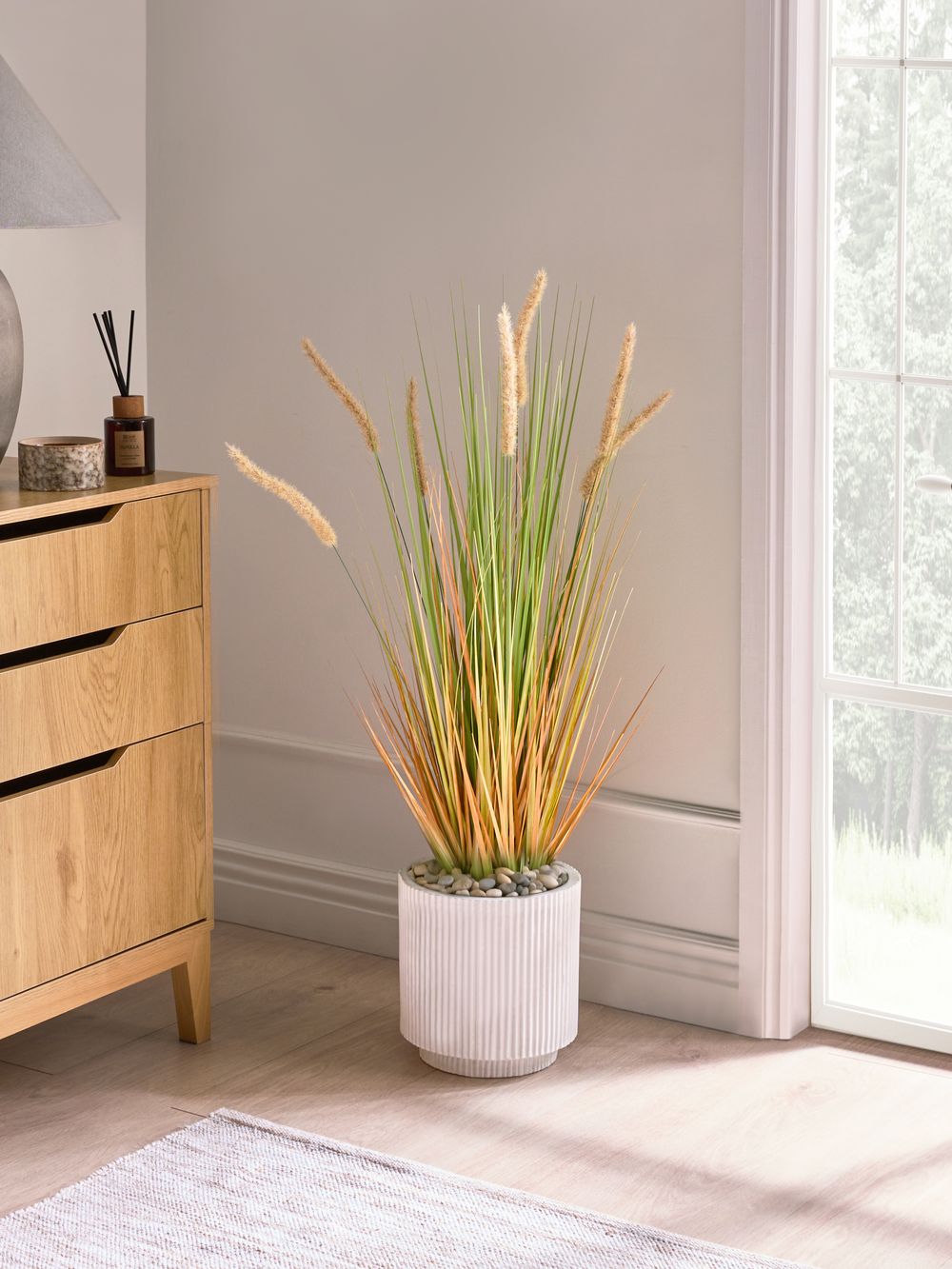 Kunstpflanze BRISTLEGRASS 90 cm Grün