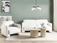 Divano 3 posti SALAND Tessuto Bianco_976059