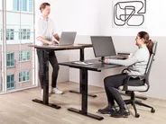 Biurko regulowane elektrycznie DESTINES 120 cm 72 cm Czarny_899432