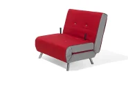 Single Sofa Bed FARRIS Fabric Red_700077