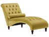 Chaise longue in velluto color giallo mostarda MURET_751383