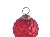 Set of 6 Glass Baubles Red ARGENTIN_899778