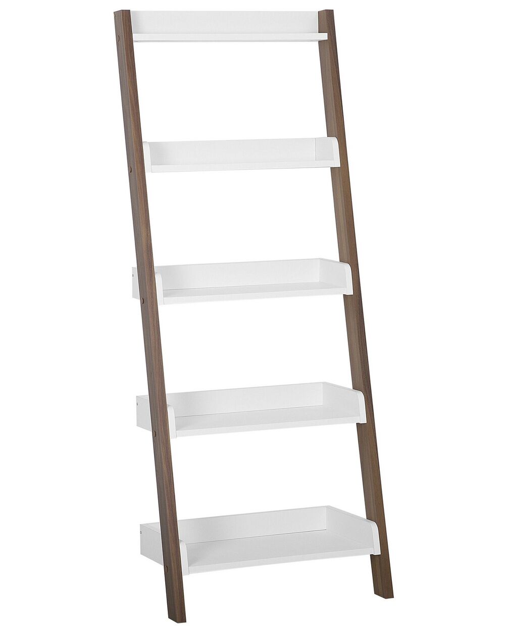 5 Tier Shelving Unit MOBILE TRIO 164 cm Brown/ White