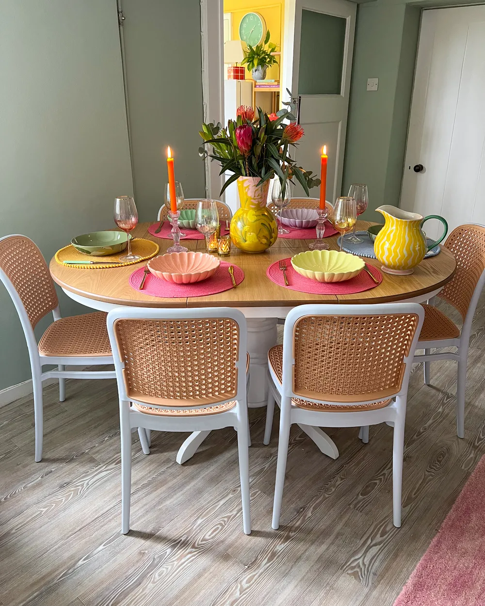 Extending Dining Table AKRON Light Ash Wood 106/150 cm 106 cm Wood_1036097
