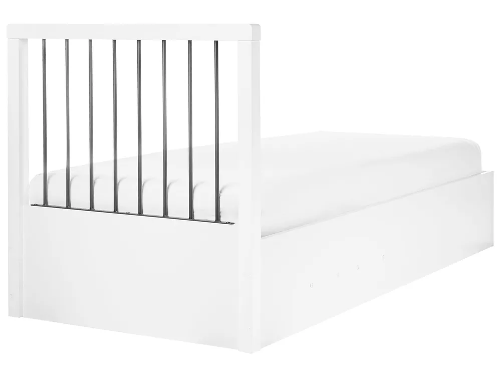 Ottoman Bed ROUVILLERS White 90 x 200 cm (EU Single)_907991
