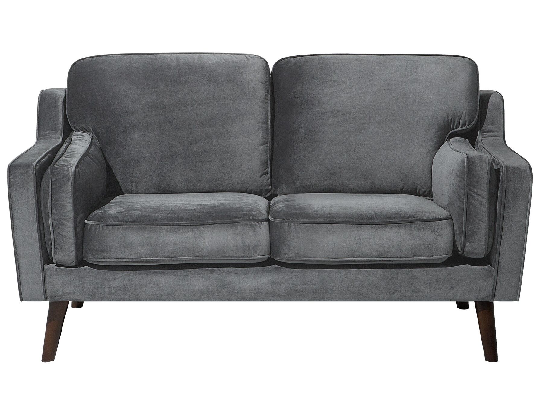 2-istuttava sohva sametti tummanharmaa LOKKA_761250
