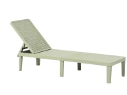 Sun Lounger OSSIMO Reclining Synthetic Material Light Green_1032218