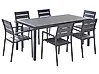 Garden Dining Set 6 Seater VERNIO Black