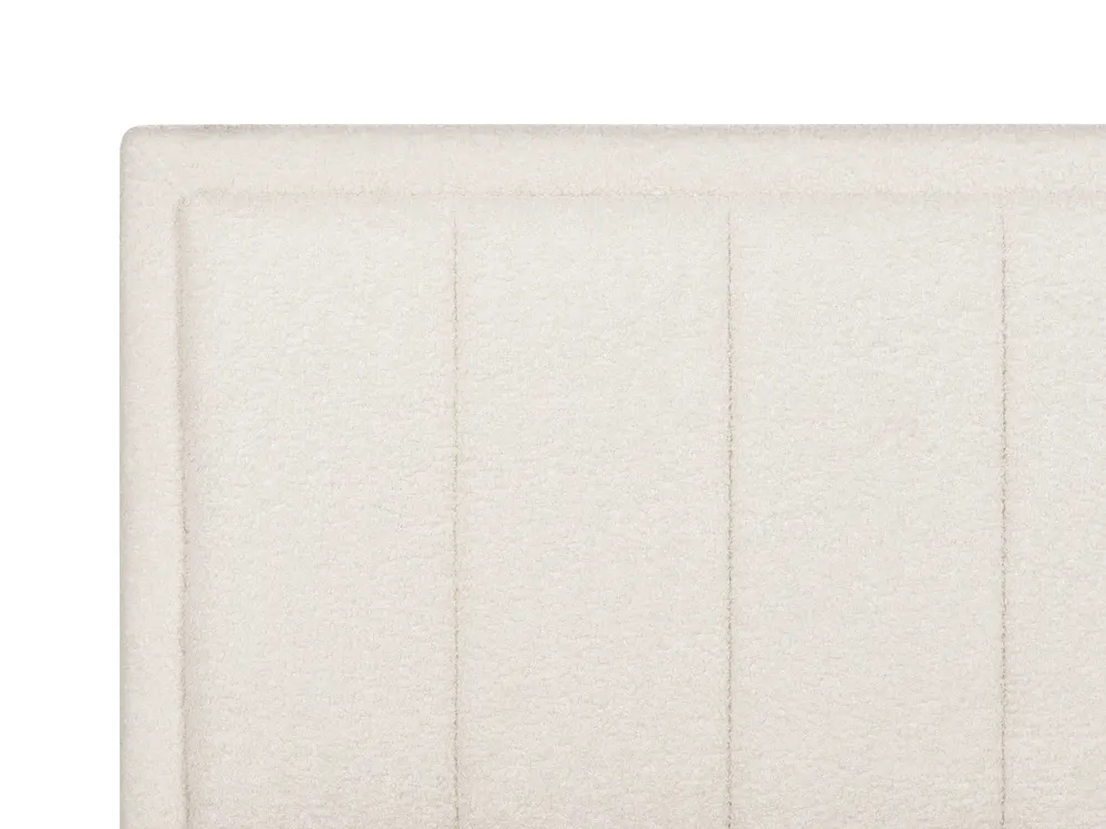 Ottoman Bed MONTLAUR Boucle White 140 x 200 cm (EU Double)_958477
