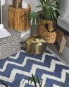 Tapis extérieur au motif zigzag bleu marine 120 x 180 cm SIRSA_766552