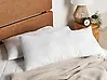 Set of 2 Bed Pillows ERRIGAL Low 40 x 80 cm Microfibre White