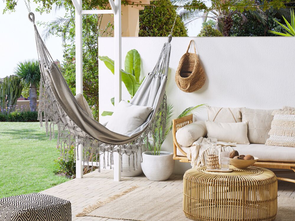 Hammock ROCCA Cotton Light Grey Beliani.cz