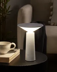 Wireless LED Table Lamp LEVIRA with Dimmer Metal White_940543