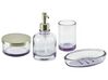 Badezimmer Set 4-teilig Glas violett TELMA_825203