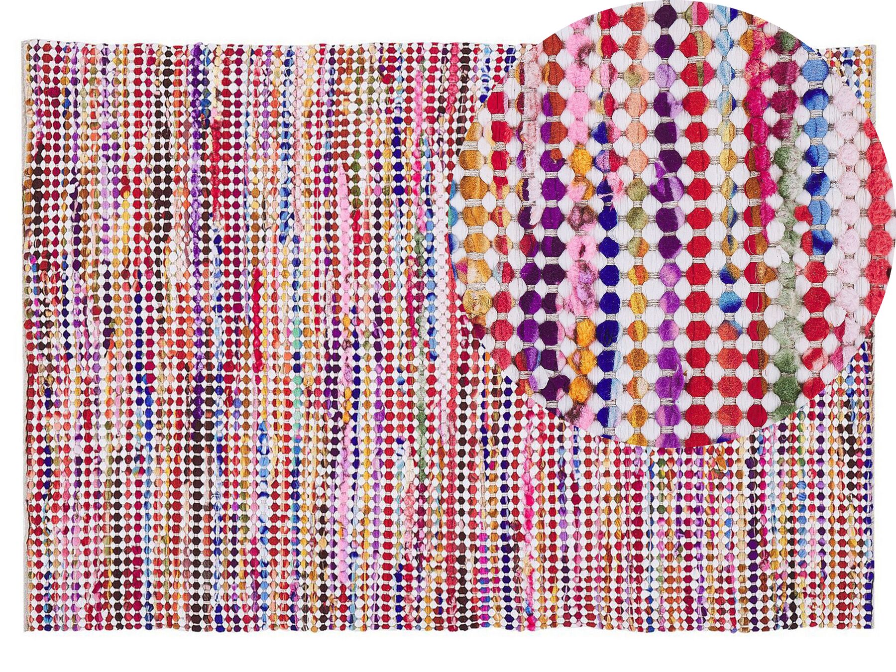 Teppich bunt 140 x 200 cm abstraktes Muster Kurzflor BELEN_520402