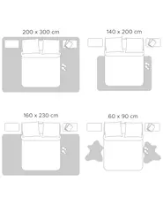 Dywan shaggy EVREN Ciemnoniebieski 80 x 150 cm_865018