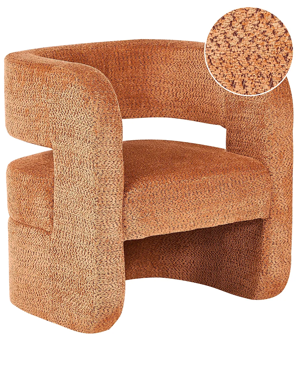 Armchair VIDSEL Chenille Orange