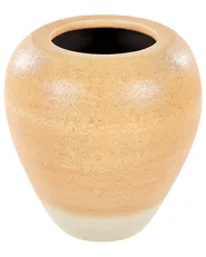 Wazon dekoracyjny SKIONE 34 cm Ceramika Jasnobrązowy_850848