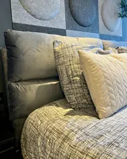 Bett mit Stauraum BATILLY Samtstoff Grau 160 x 200 cm_980801