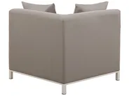 Garden Corner Sofa with Table 5 Seater BELIZE Modular Beige Right Hand_833572