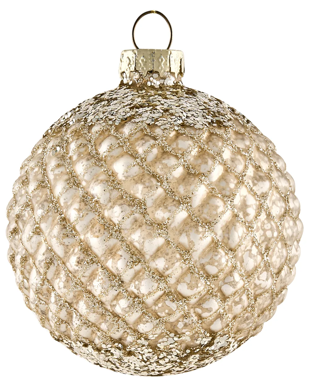 Set of 35 Baubles FROSTING Glass Multicolour_1028210