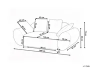 Sofa 2 Seater RINGEL Fabric Light Beige_1025389