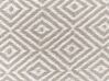Tagesdecke Baumwolle taupe mit Fransen 200 x 220 cm geometrisches Muster TOUTLI_917970