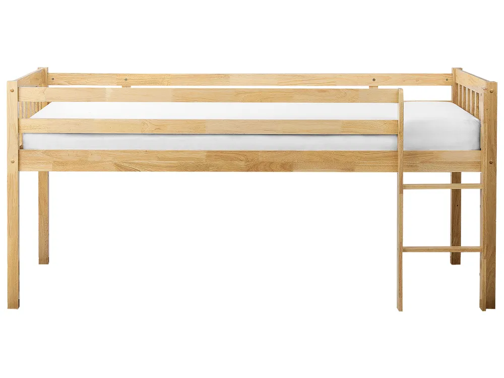Mid Sleeper Bed Wood PEIPIN 90 x 200 cm (EU Single) Light Brown_937141