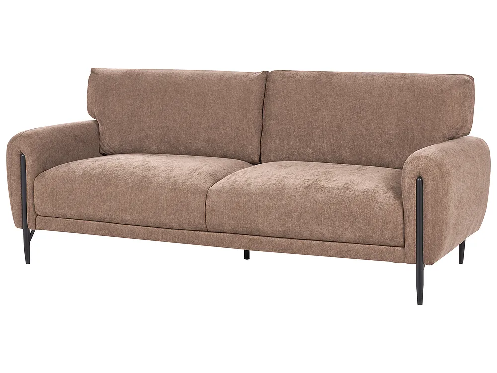 Sofa 3-Sitzer SKARO Chenillegewebe Braun_1156652