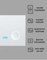 Miroir de salle de bain LED MONTARON 80 cm 60 cm Argenté_940482