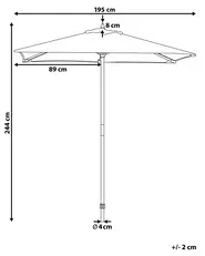 Parasol ogrodowy 195 cm FLAMENCO Jasnobeżowy_1077847