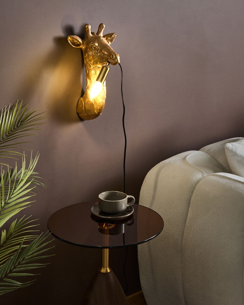 Vägglampa Giraff MERLIN Guld