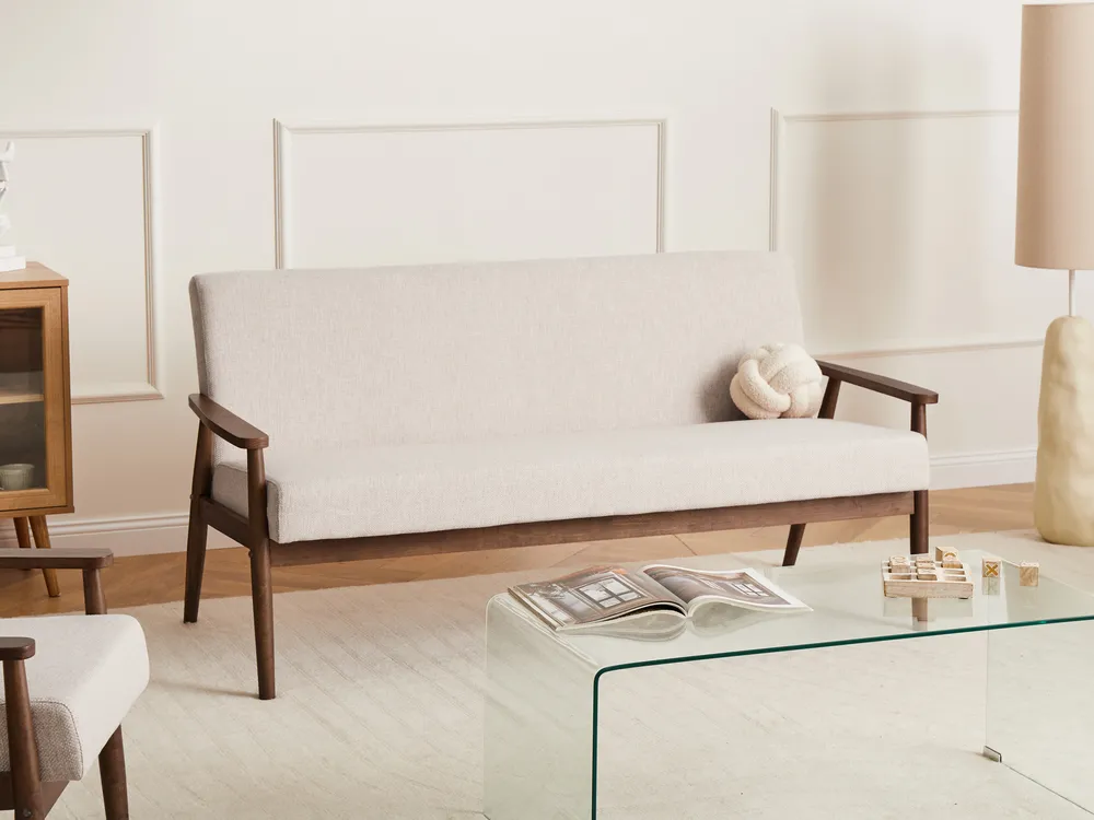Sofa dla 3 osób ESRUM Ciemny brąz/ beżowy