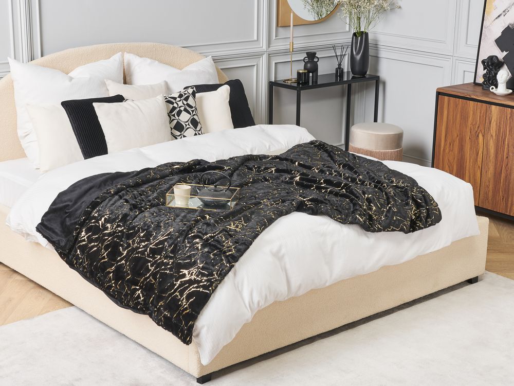 Blanket GODAVARI 150 x 200 cm Black