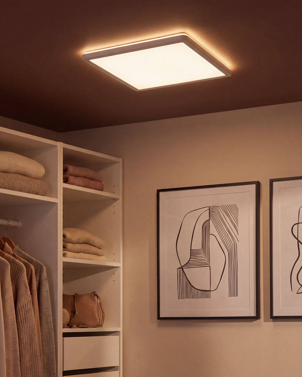 Lámpara LED de techo TIVORA con mando con regulador de intensidad Blanco