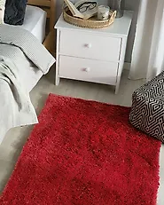 Tapis à poils longs EVREN Rouge 80 x 150 cm_1179401