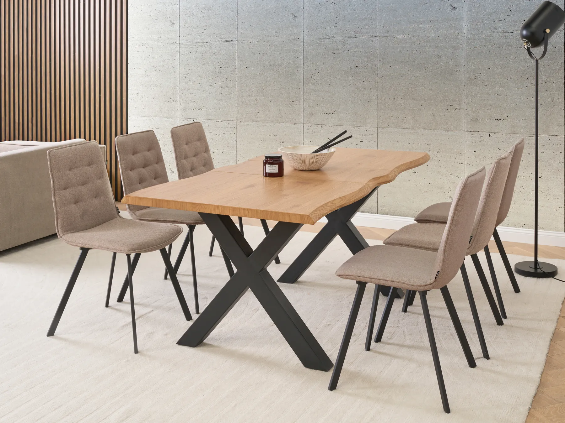 Extending Dining Table BRONSON Brown 140/180 cm 90 cm_1002791