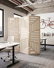 Office Divider FUTURA 180 x 180 cm Beige_1177476